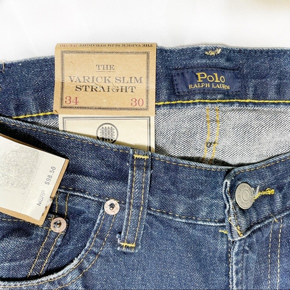 POLO RALPH LAUREN THE VARICK SLIM STRAIGHT JEANS - Picture 7 of 8